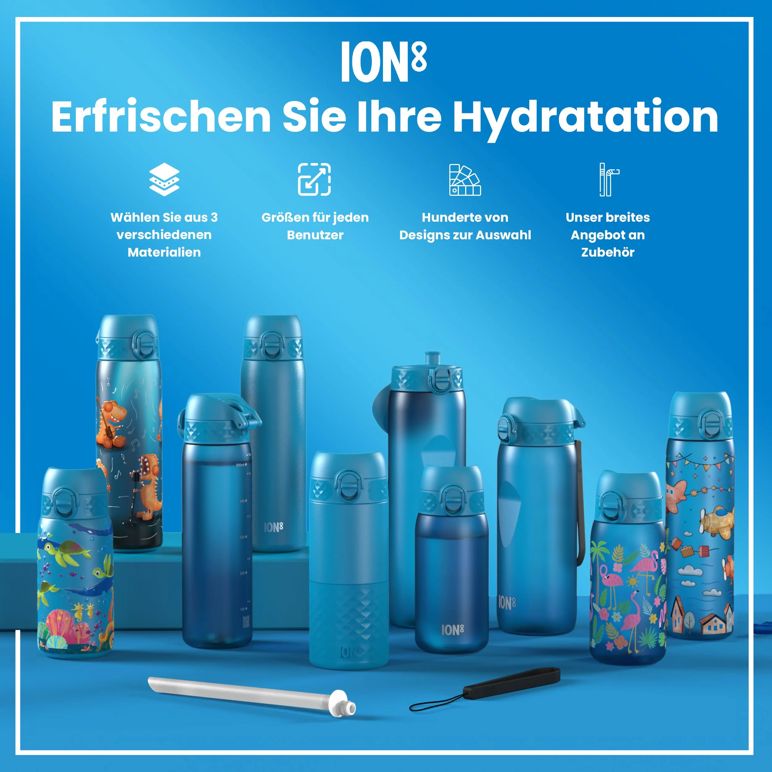 Recyclon Trinkflasche, Blau, 350 ml - Image 7