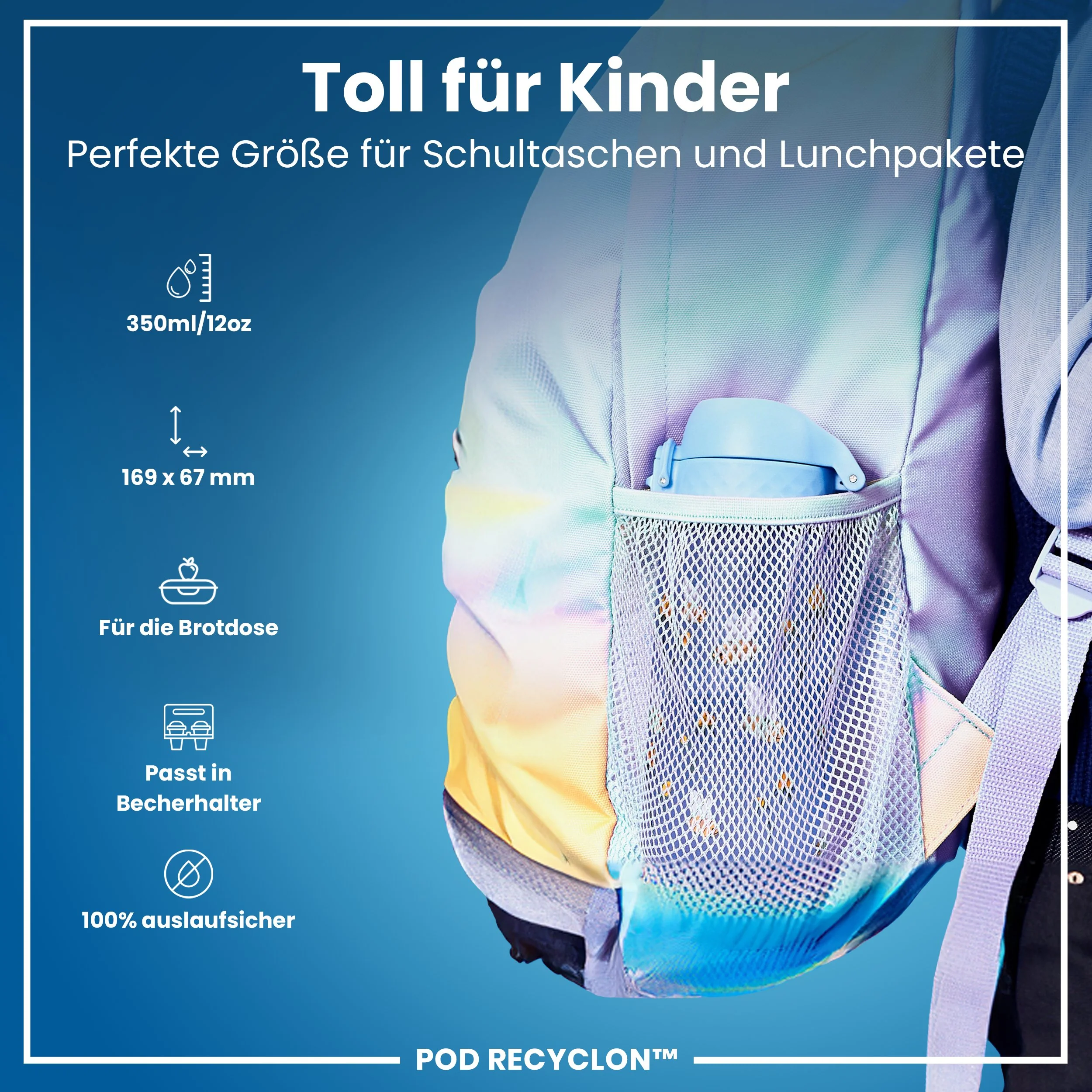 Recyclon Trinkflasche, Hummeln, 350 ml - Image 2