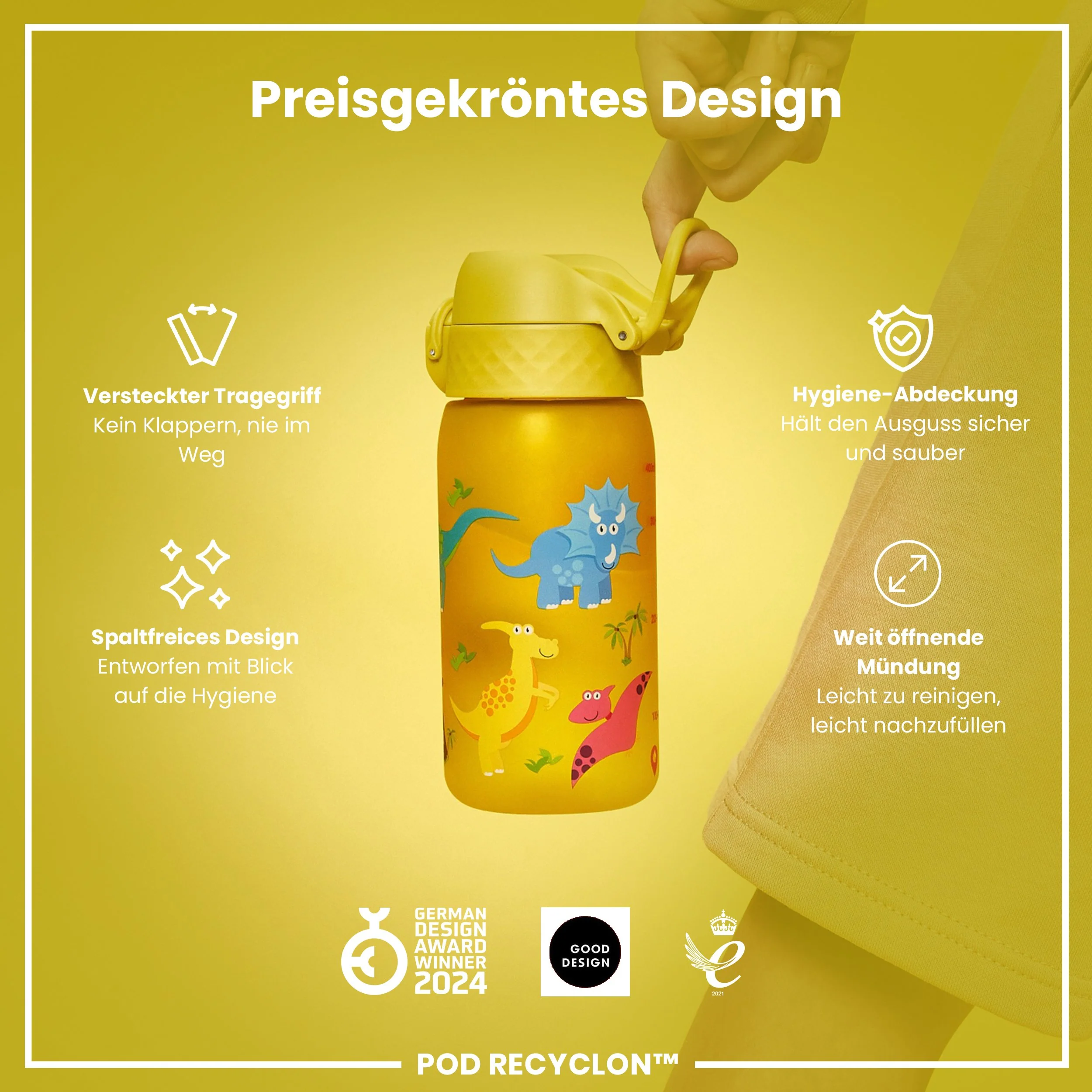 Recyclon Trinkflasche, Dinosaurier, 350 ml - Image 6