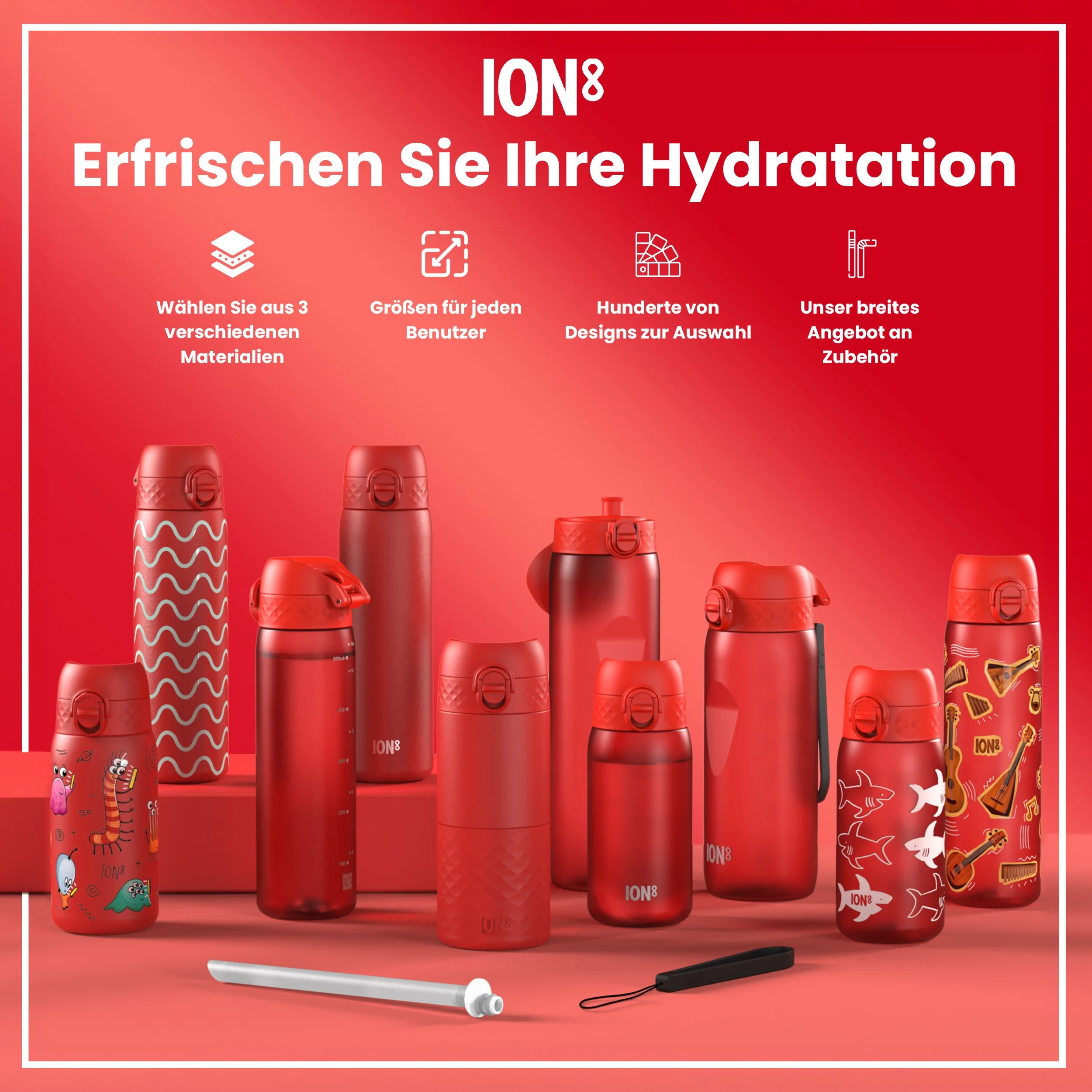 Recyclon Trinkflasche, Rot, 350 ml - Image 7