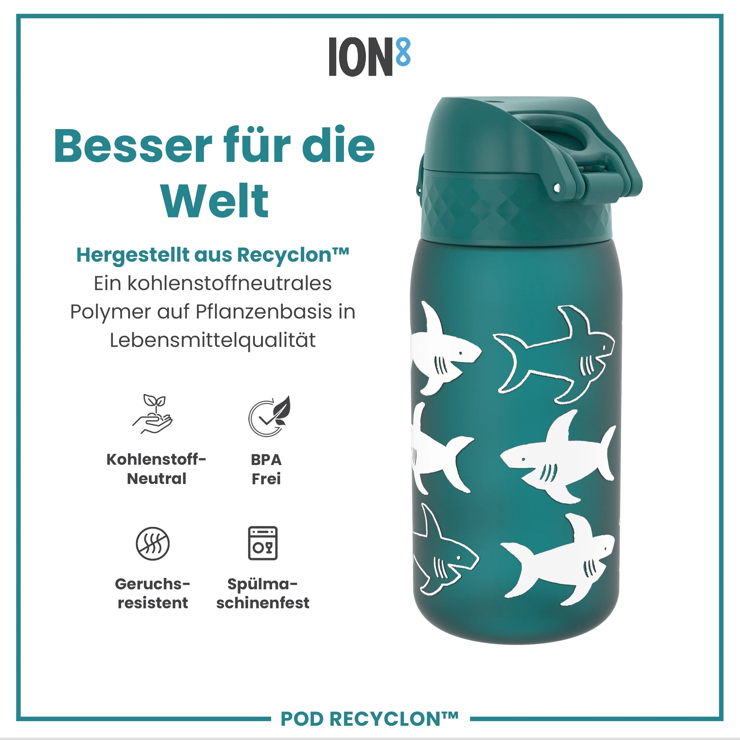 Recyclon Trinkflasche, Hai, 350 ml - Image 5
