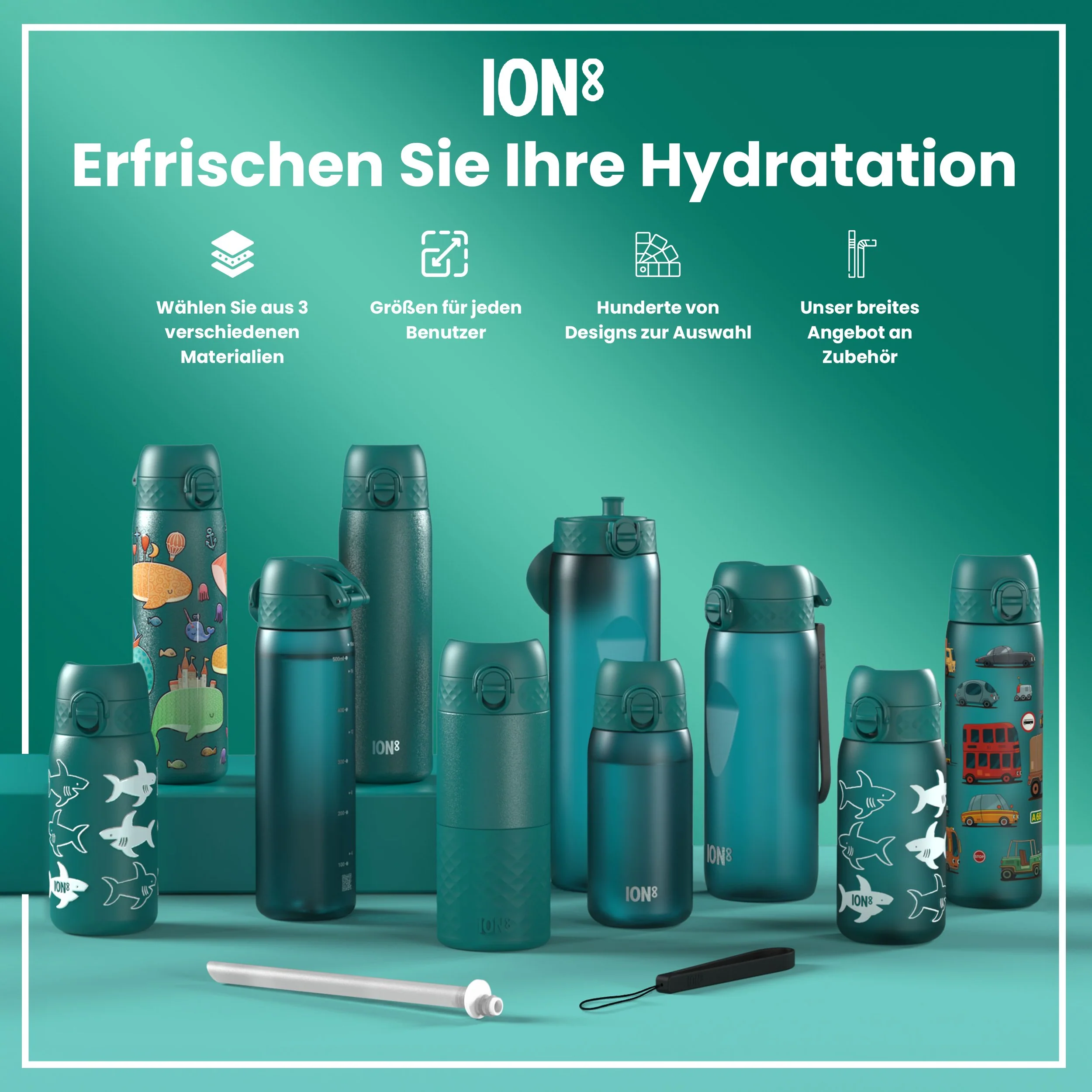 Recyclon Trinkflasche, Hai, 350 ml - Image 7