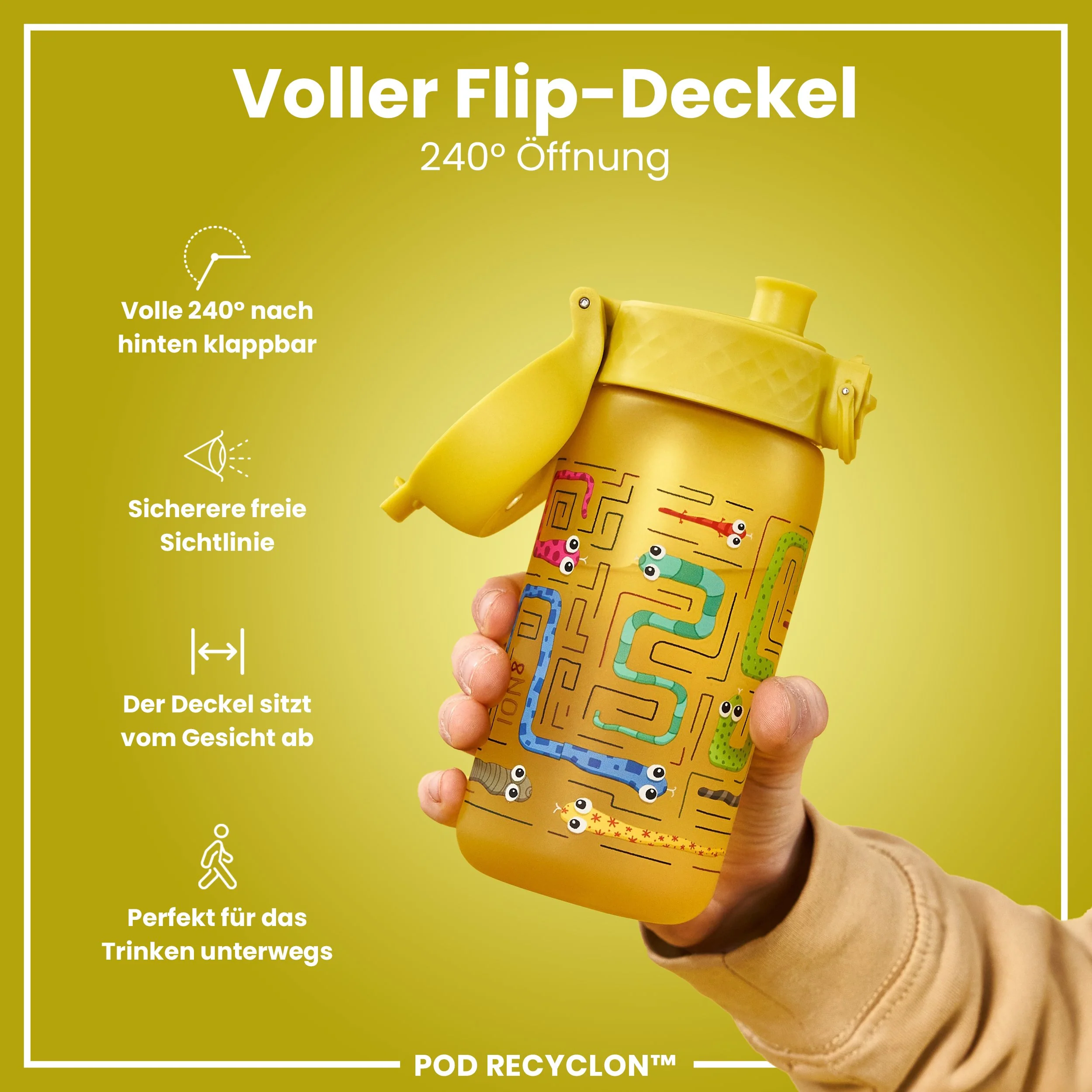 Recyclon Trinkflasche, Schlangen, 350 ml - Image 4