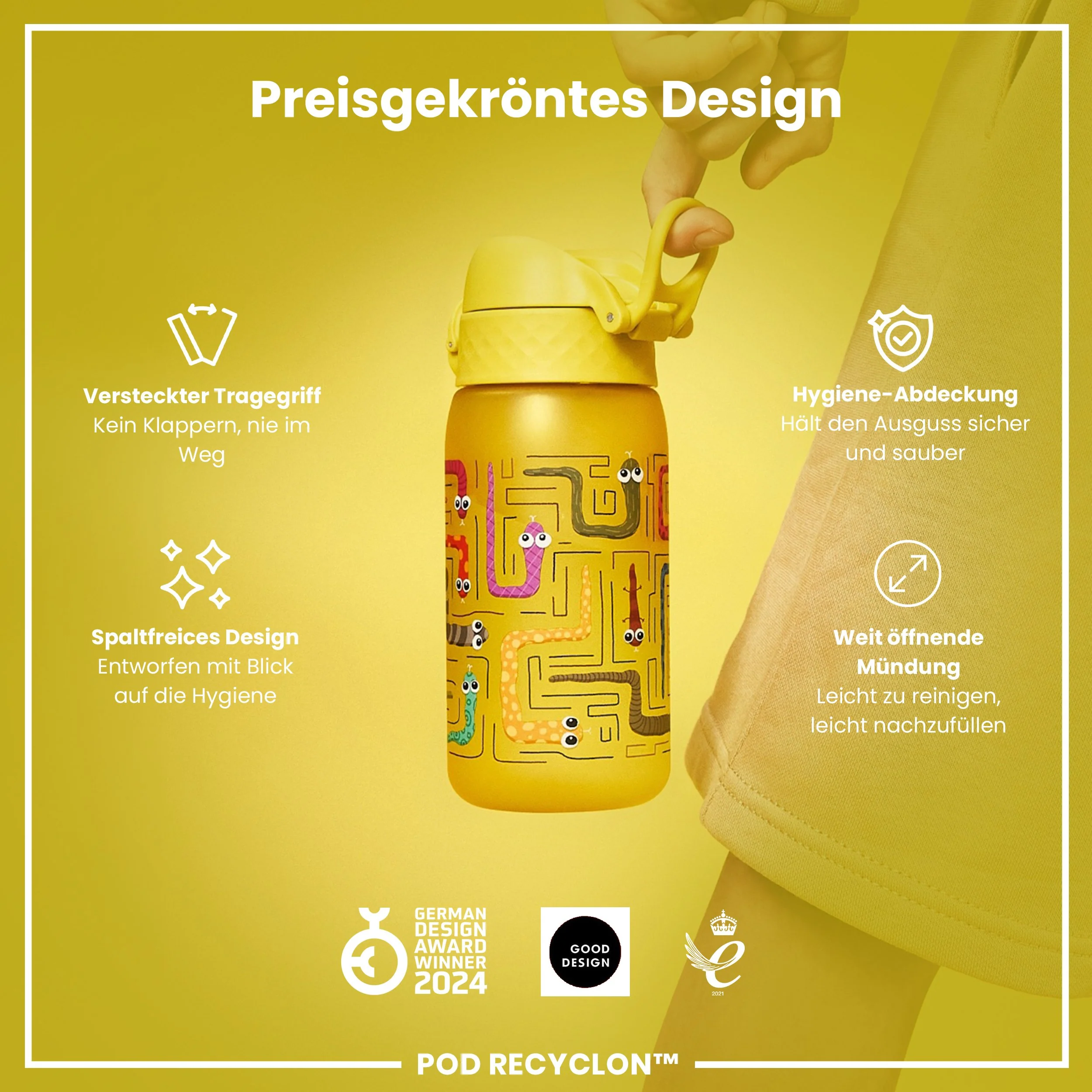 Recyclon Trinkflasche, Schlangen, 350 ml - Image 6