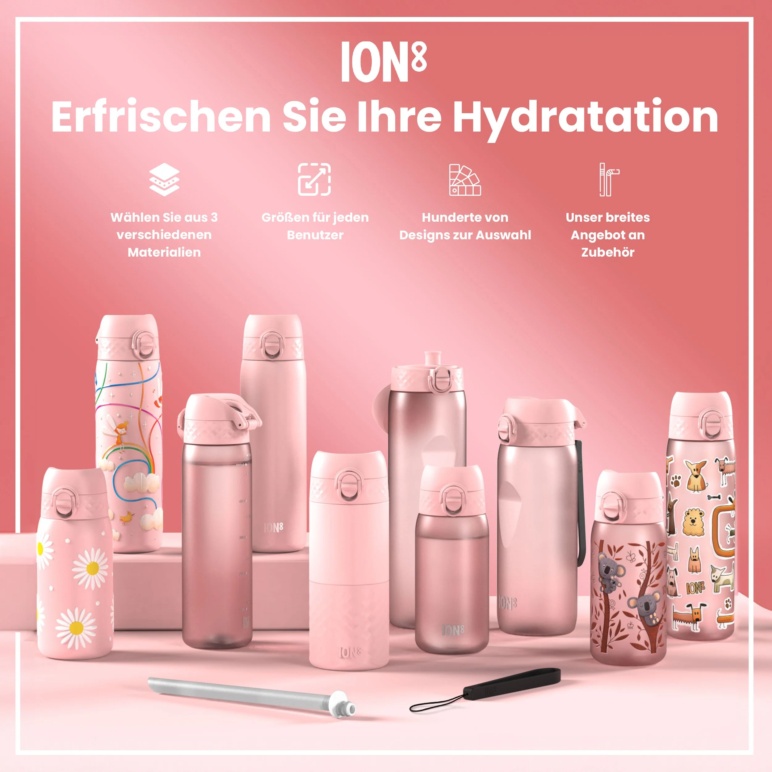 Leichte Edelstahl-Trinkflasche, Aschrosa, 400 ml - Image 7