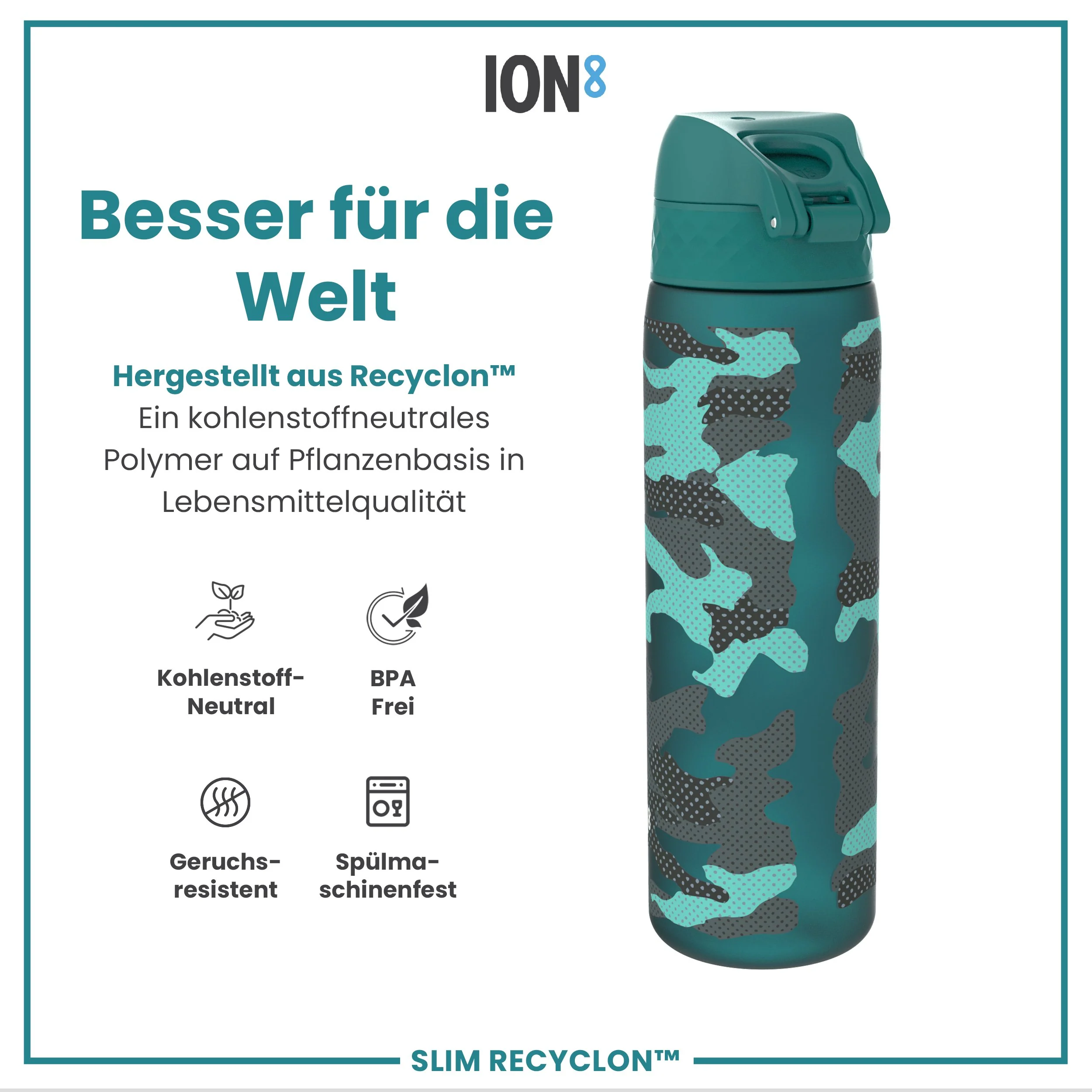 Recyclon Trinkflasche, Tarnmuster, 500 ml - Image 5