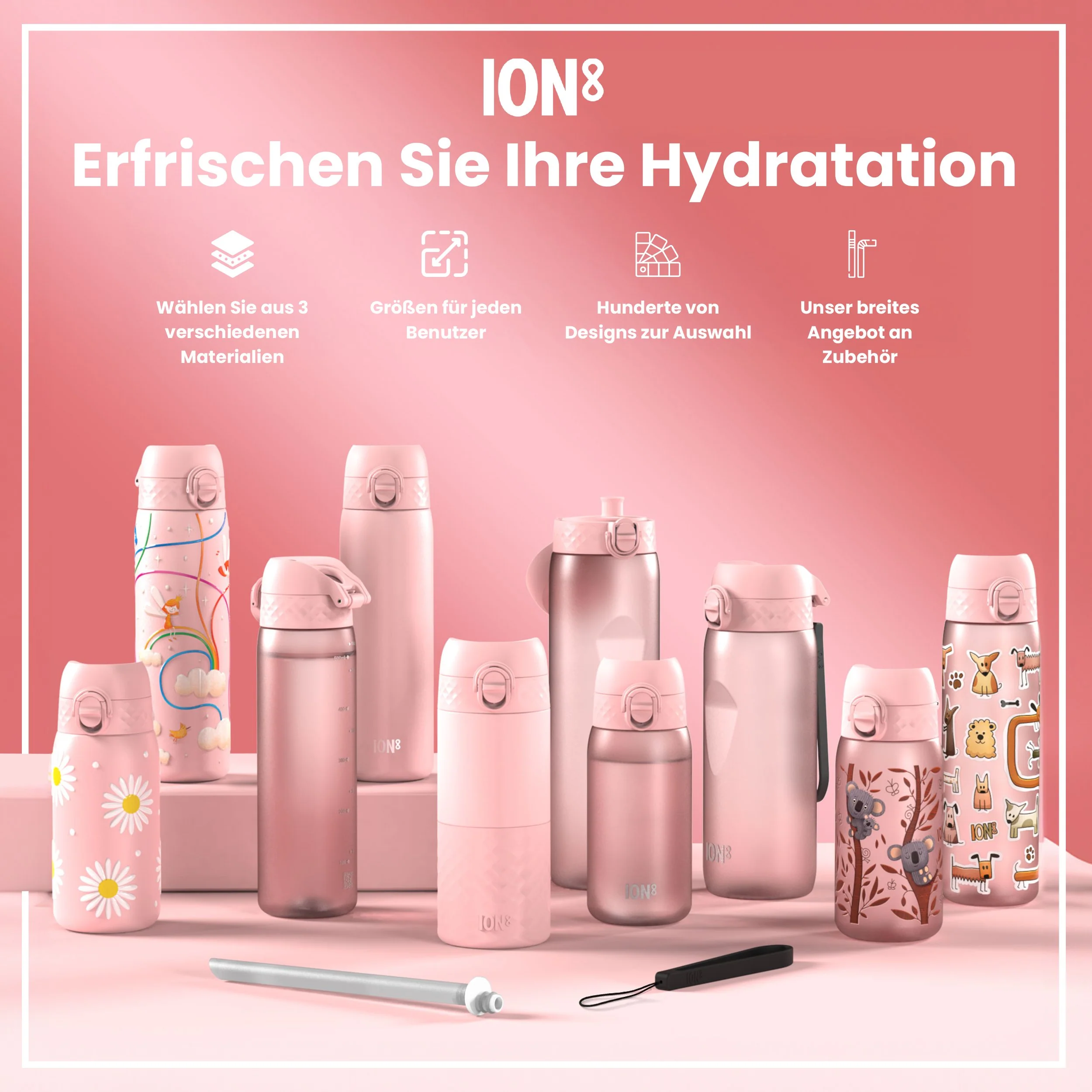 Recyclon Trinkflasche, Rosenquarz, 500 ml - Image 7