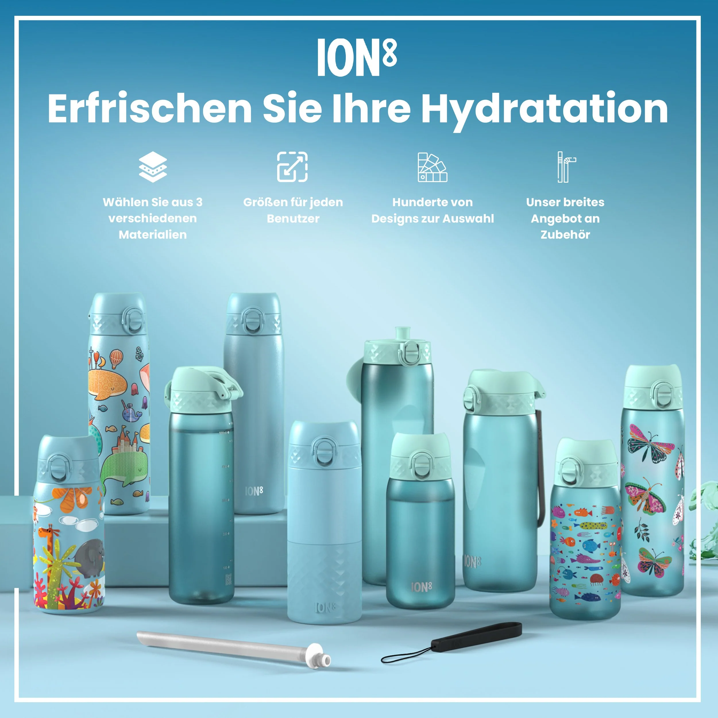 Recyclon Trinkflasche, Blaue Einhorn, 350 ml - Image 7