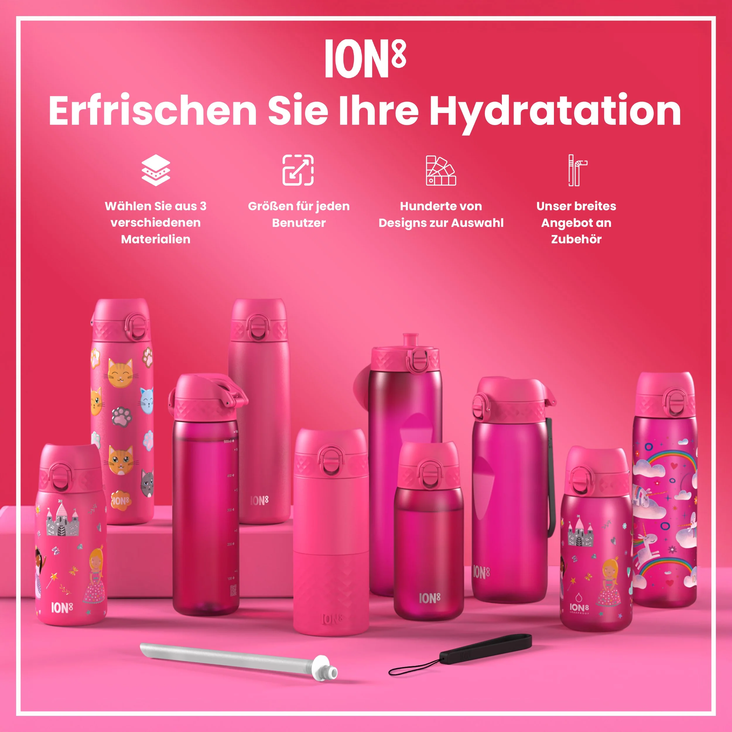 Leichte Edelstahl-Trinkflasche, Prinzessinâ 400 ml - Image 7