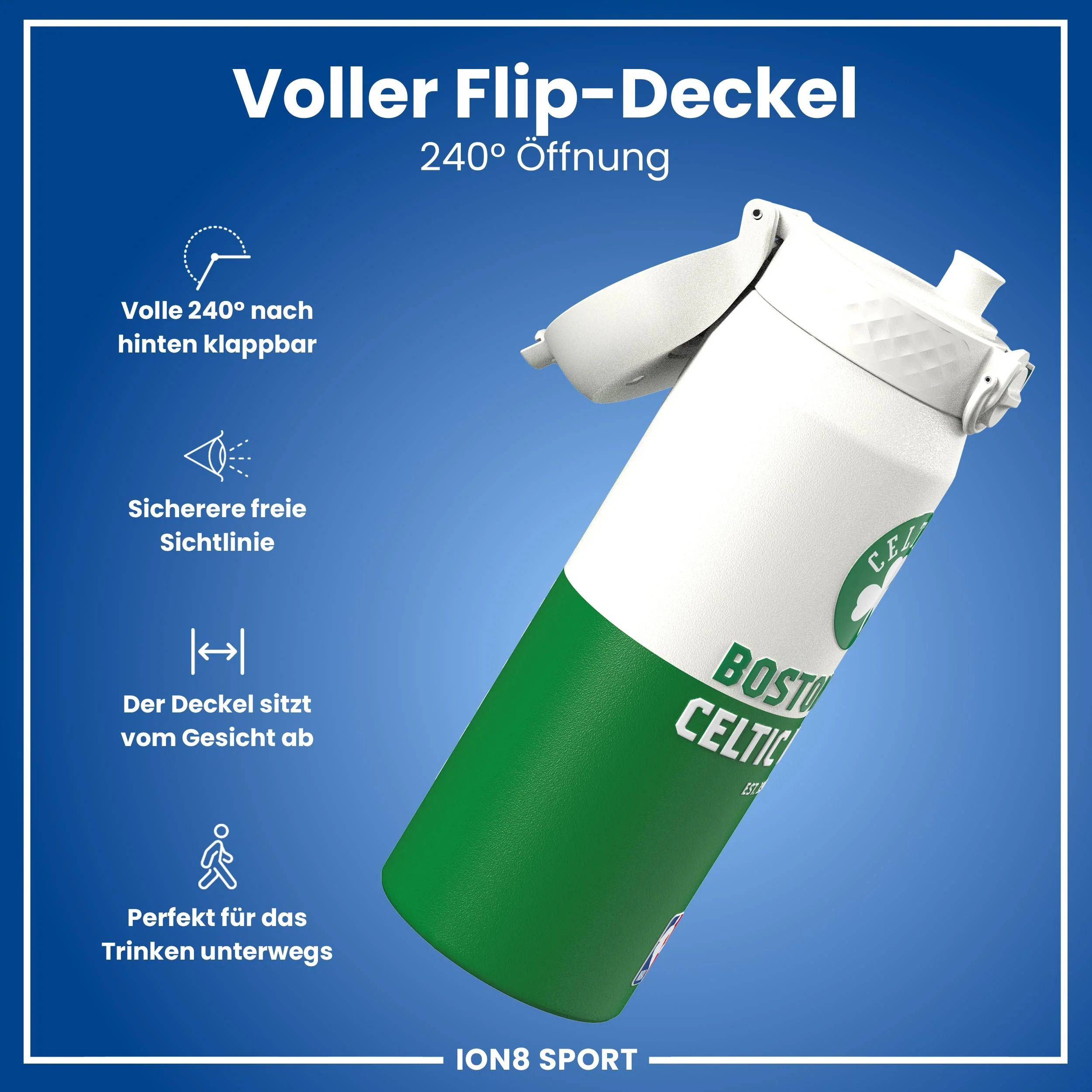 NBA x ION8, Isolierte Edelstahl, Boston Celtics, 750 ml - Image 4