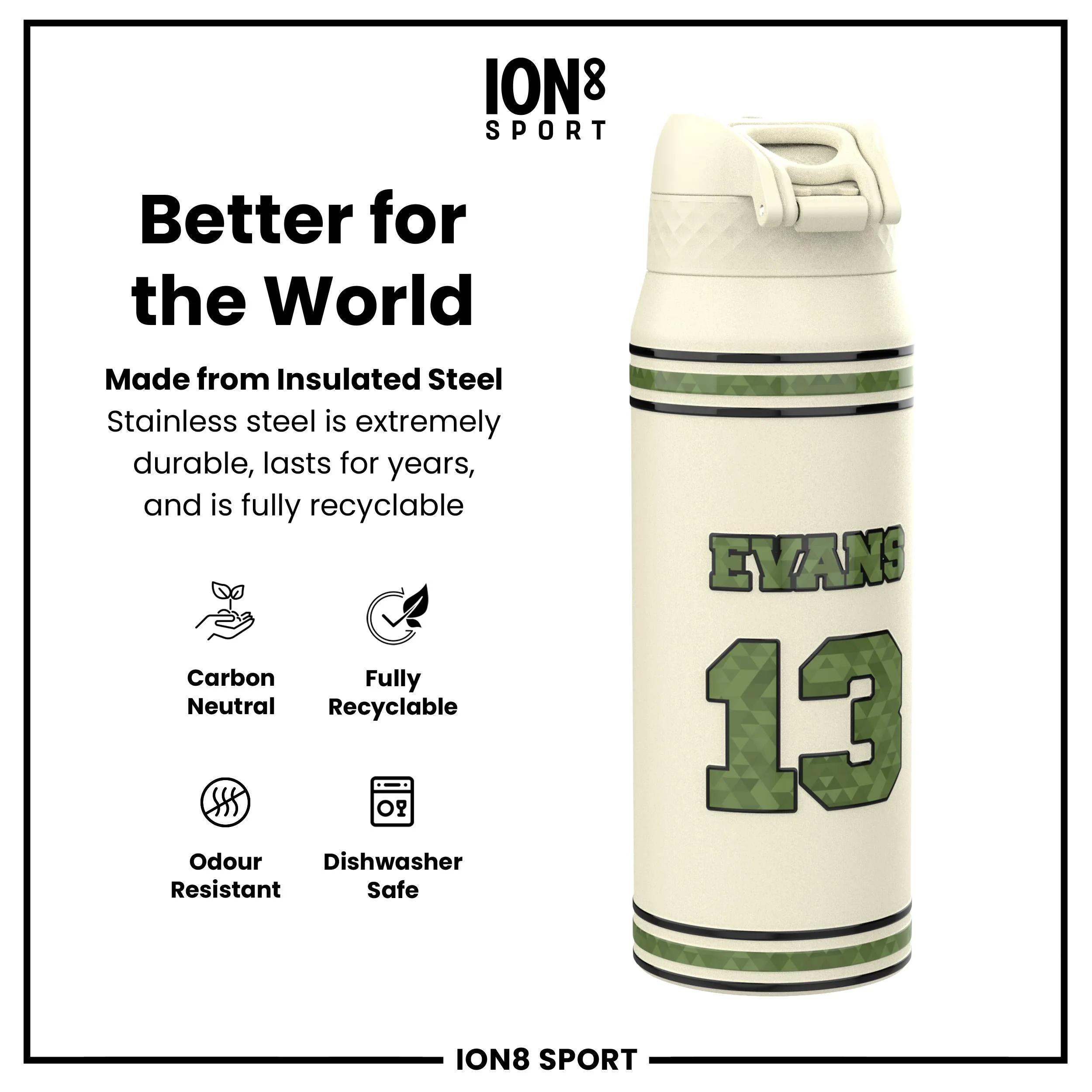 NFL x ION8, Isolierte Edelstahl, Icon Series, Mike Evans, 750 ml - Image 5