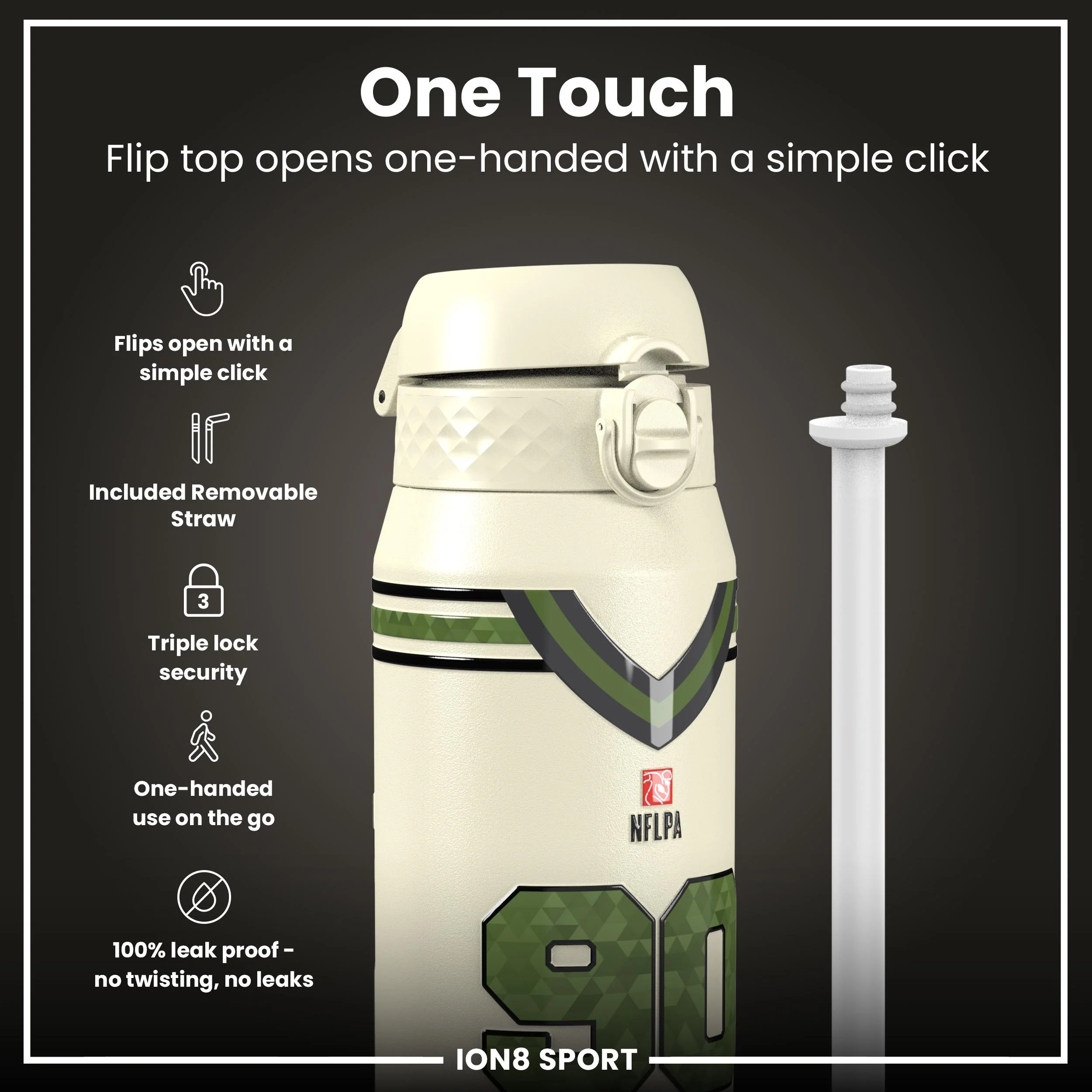 NFL x ION8, Isolierte Edelstahl, Icon Series, TJ Watt, 750 ml - Image 3