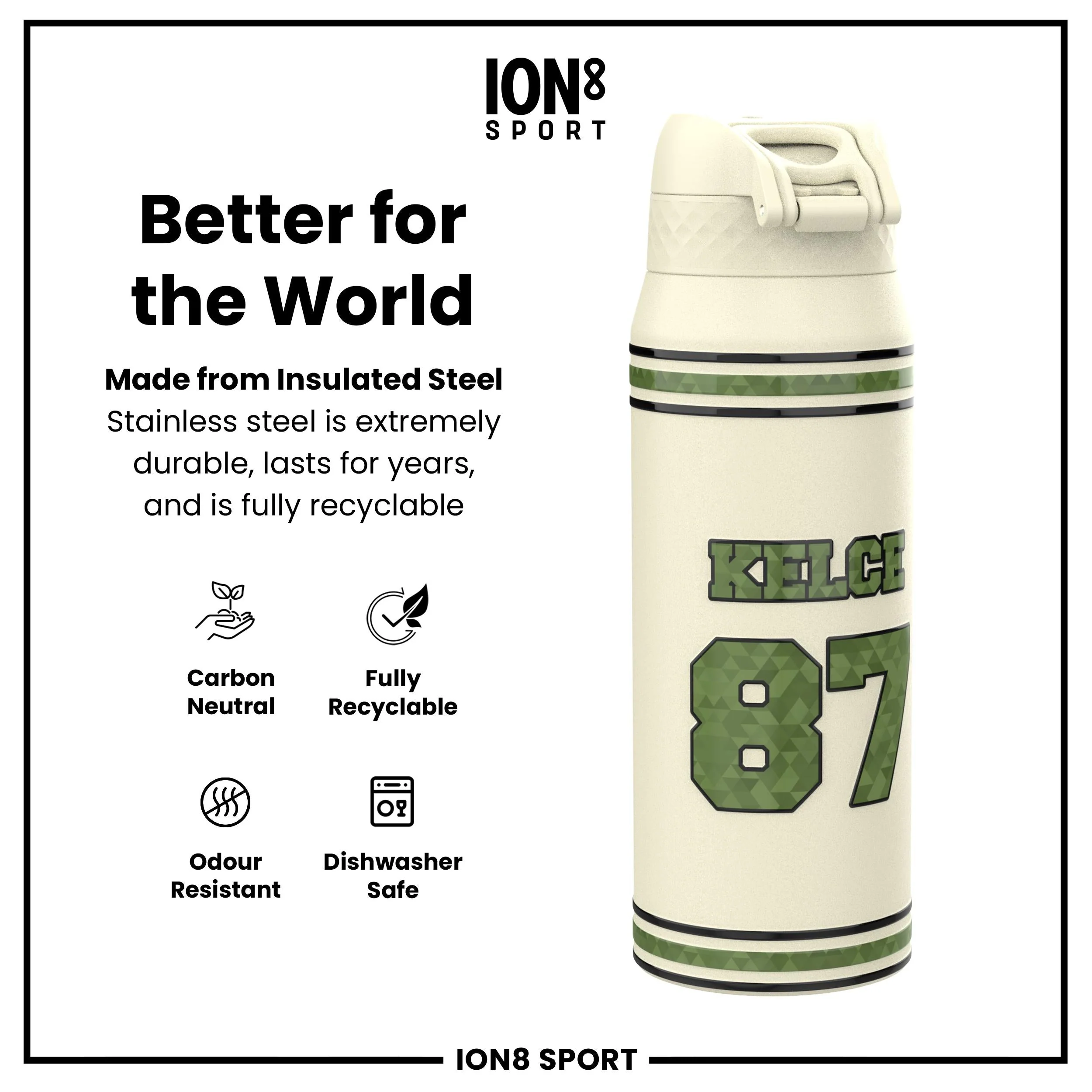 NFL x ION8, Isolierte Edelstahl, Icon Series, Travis Kelce, 750 ml - Image 5