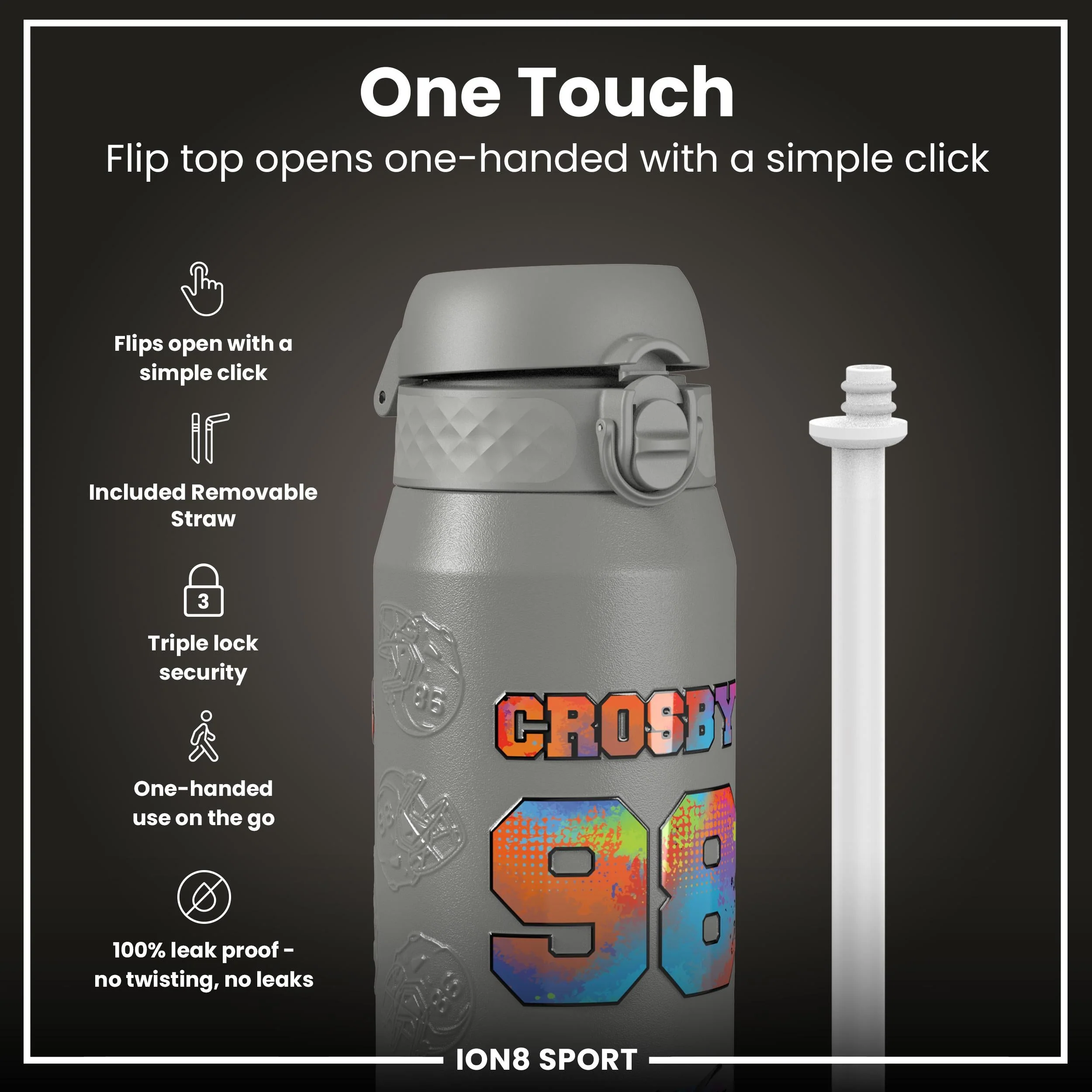 NFL x ION8, Isolierte Edelstahl, Signature Series, Maxx Crosby, 750 ml - Image 3