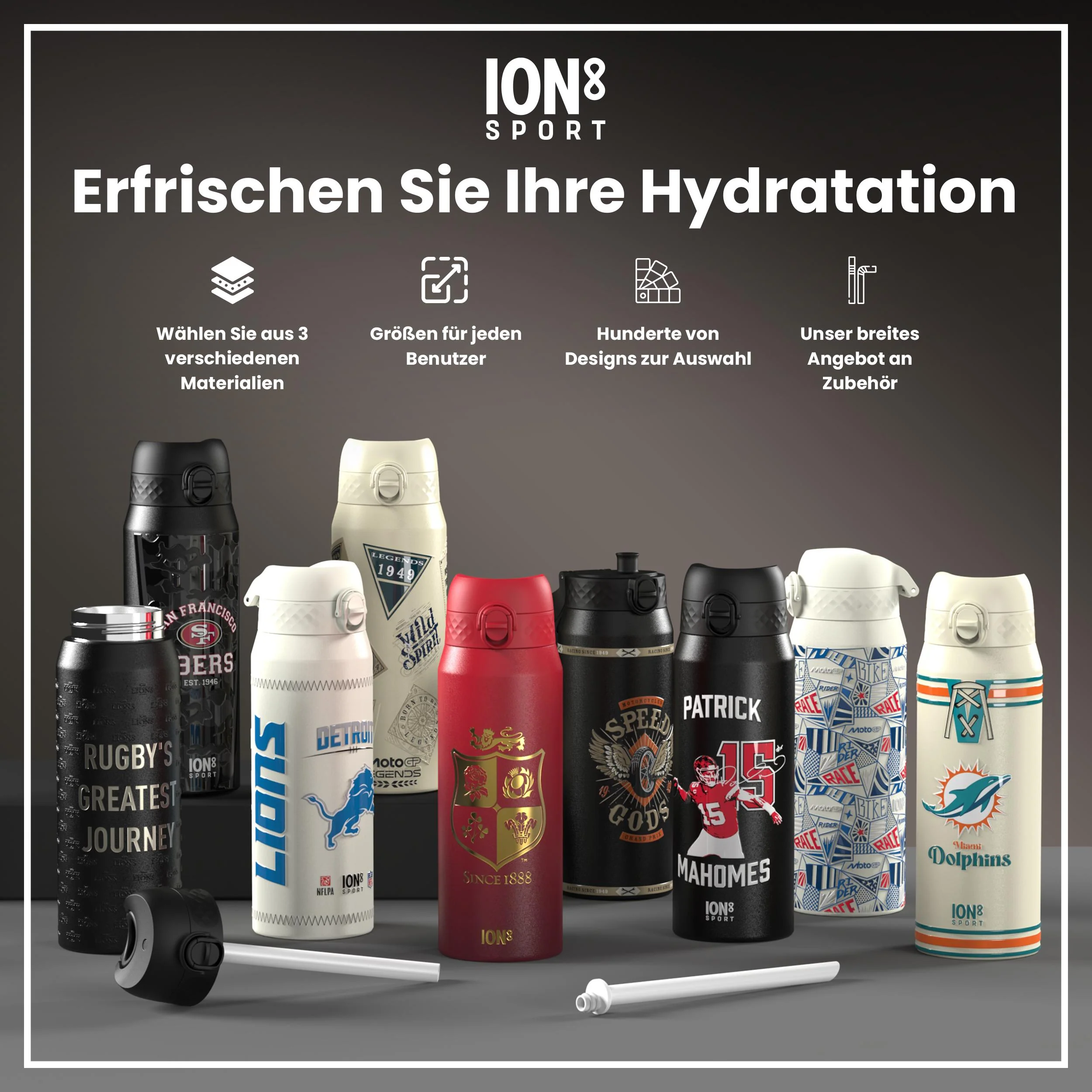 NFL x ION8, Isolierte Edelstahl, Browns, 750 ml - Image 7